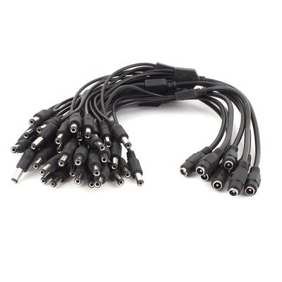 Aexit 8Pcs CCTV Batteries, Chargers & Accessories Camera 1 Female to 5 Male 5.5x2.1mm DC Power Cable Power Converters Wire Splitter