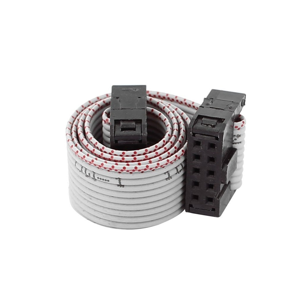 Aexit 25cm 10 Video Cables Pin Female Wires Extension Flat Connector Cables Cable Gray