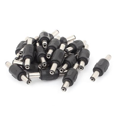 Aexit 20Pcs 2.1 Batteries, Chargers & Accessories x 5.5mm Male to Male DC Power Jack Adapter Connector for Power Converters CCTV Camera