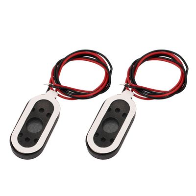 Aexit 2pcs Oval Speakers 8 Ohm 1W Dual Wire Mini Audio Mediant Stereo Speaker for Satellite Speakers Tablet PC