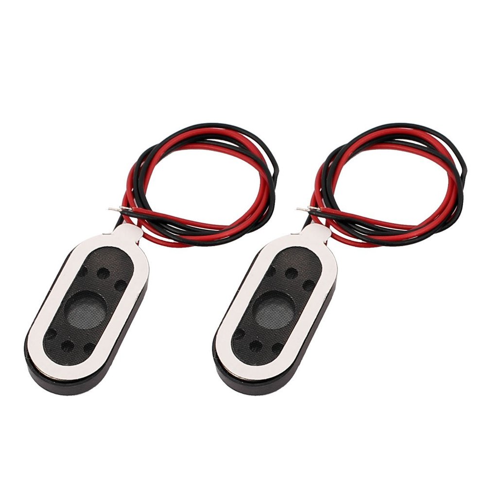 Aexit 2pcs Oval Speakers 8 Ohm 1W Dual Wire Mini Audio Mediant Stereo Speaker for Satellite Speakers Tablet PC