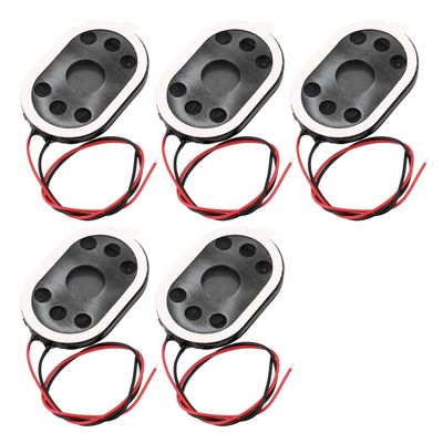 Aexit 5pcs 30 Speakers x 20 x 4mm Oval 8 Ohm 1W Dual Wire Mini Audio Full Range Stereo Speaker for Satellite Speakers Tablet PC
