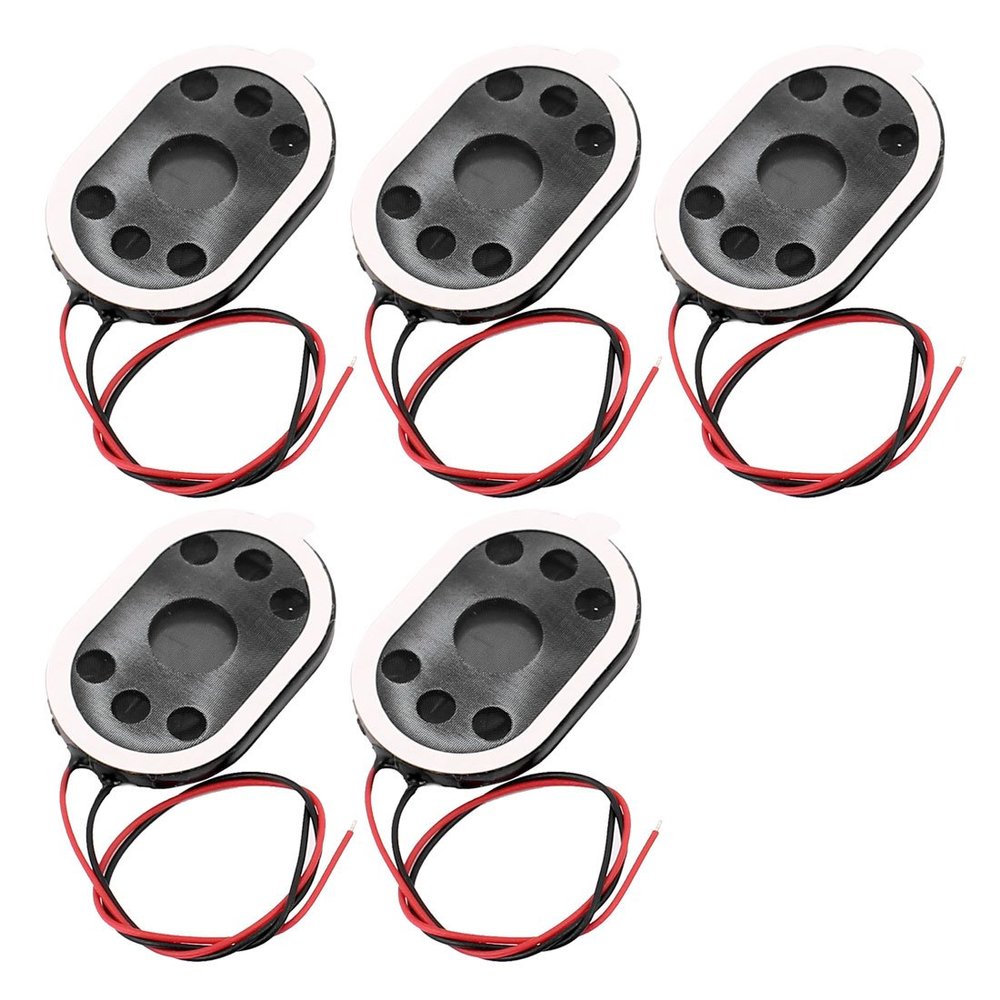 Aexit 5pcs 30 Speakers x 20 x 4mm Oval 8 Ohm 1W Dual Wire Mini Audio Full Range Stereo Speaker for Satellite Speakers Tablet PC