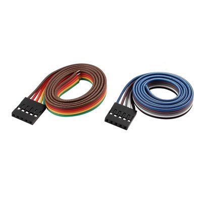 Aexit 2 Pcs Audio & Video Accessories Female 5P Jumper Wires Cables Pi Pic Breadboard DIY Connectors & Adapters 50cm Long