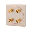 Aexit Audio Speaker Door Control Wall Plate Panel 4 Binding Post for Banana Gold Keyswitches Tone 86x86mm view 1