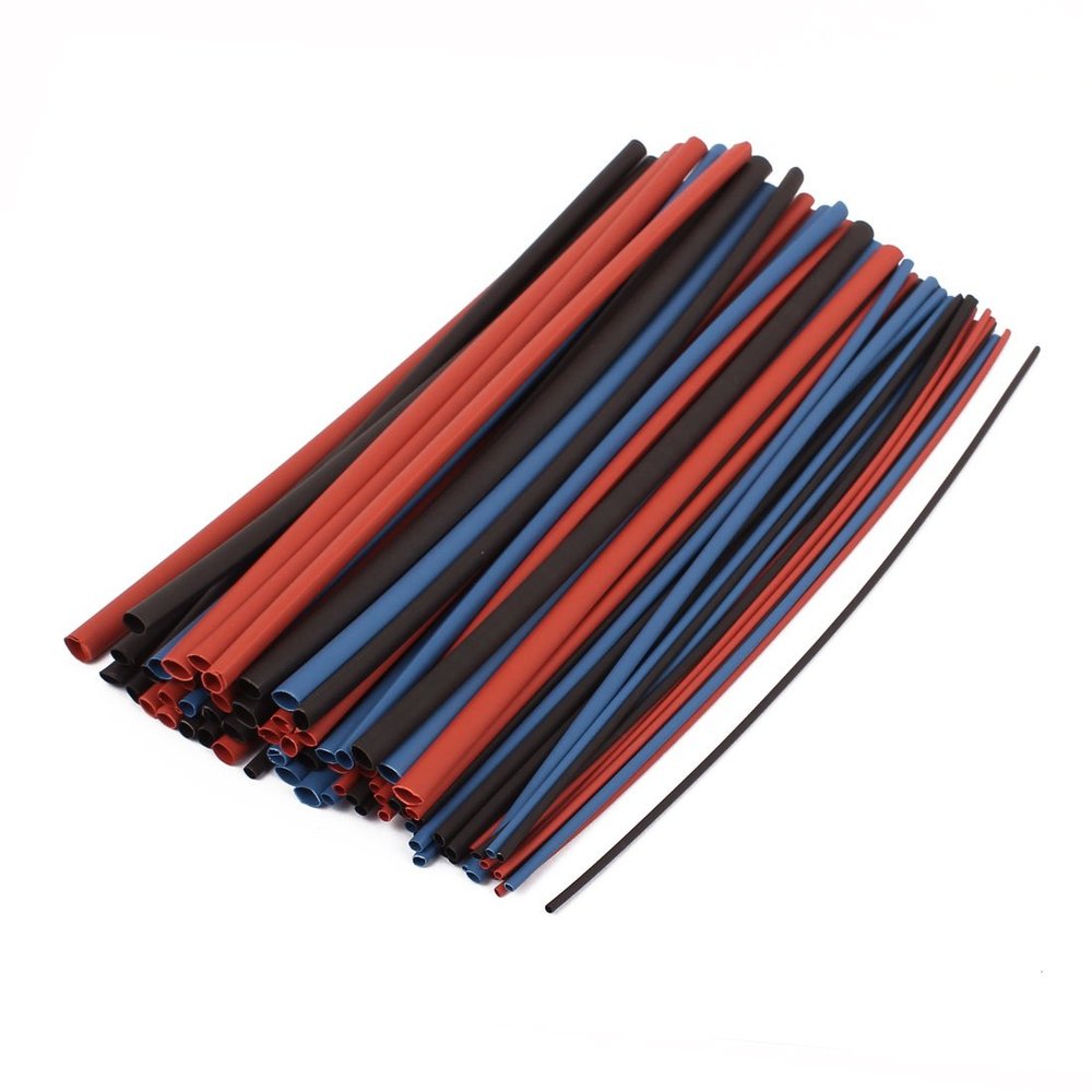 Aexit 80 Pcs Terminals Heatshrinkable Cable Tubing Tube Sleeving Wrap Assorted Butt Terminals Sizes Kit