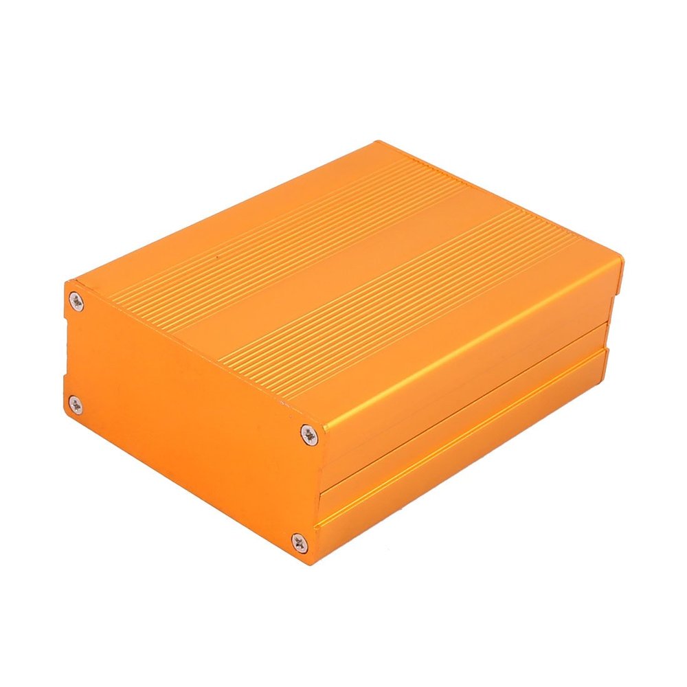 Aexit 103 x Audio & Video Accessories 76 x 35mm Multi-Purpose Electronic Extruded Aluminum Enclosure Connectors & Adapters Box Golden