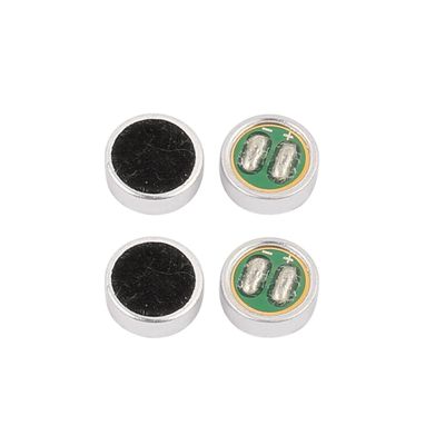 Aexit 4Pcs 6mm Speakers x 2.2mm Capacitive Electret Microphone Pickup Satellite Speakers 30-44DB Sensitivity