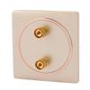 Aexit Audio Speaker Door Control Wall Plate Panel 2 Binding Post for Banana Gold Keyswitches Tone 86x86mm view 1