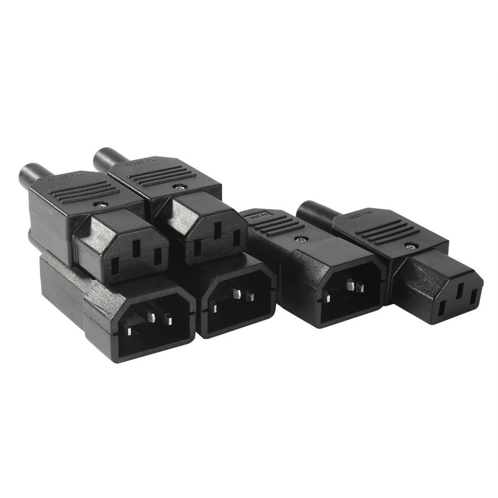 Aexit 3Pair AC250V Range Parts & Accessories 10A 3 Prong Plug Adapters Terminals Panel Mount IEC320 C14 Socket and C13 Connectors IEC quality Plug Receptacles Power Cords