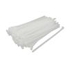 Aexit 100 Pcs Hinges 8mm x 200mm White Nylon Network Cable Cord Wire Tie Fastener Strap Adjustable Reusable Strap Hinges Hook Loop view 1