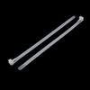 Aexit 100 Pcs Hinges 8mm x 200mm White Nylon Network Cable Cord Wire Tie Fastener Strap Adjustable Reusable Strap Hinges Hook Loop view 2
