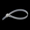 Aexit 100 Pcs Hinges 8mm x 200mm White Nylon Network Cable Cord Wire Tie Fastener Strap Adjustable Reusable Strap Hinges Hook Loop view 3