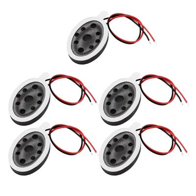 Aexit 5pcs 18 Speakers x 13 x 4mm Oval 8 Ohm 1W Dual Wire Mini Audio Full Range Stereo Internal Magnet Speaker for Satellite Speakers Tablet PC
