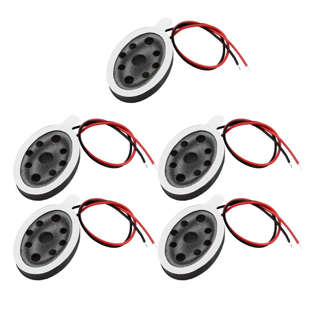 Aexit 5pcs 18 Speakers x 13 x 4mm Oval 8 Ohm 1W Dual Wire Mini Audio Full Range Stereo Internal Magnet Speaker for Satellite Speakers Tablet PC