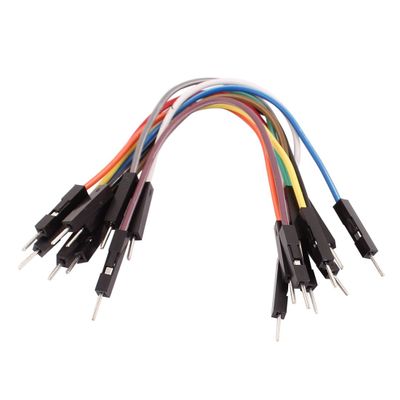 Aexit 10PCS 2.54mm Audio & Video Accessories Pitch 1P Male Breadboard Double Head Jumper Wire Cable Connectors & Adapters 10cm Length