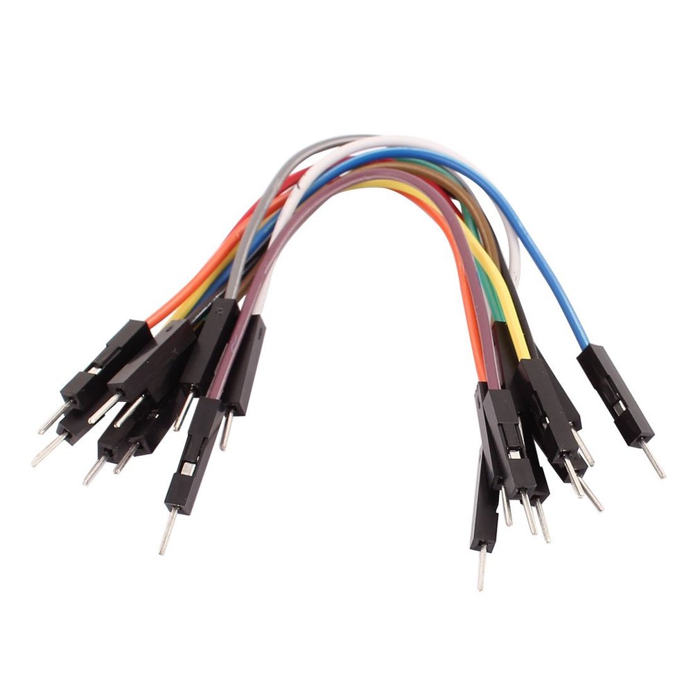 Aexit 10PCS 2.54mm Audio & Video Accessories Pitch 1P Male Breadboard Double Head Jumper Wire Cable Connectors & Adapters 10cm Length