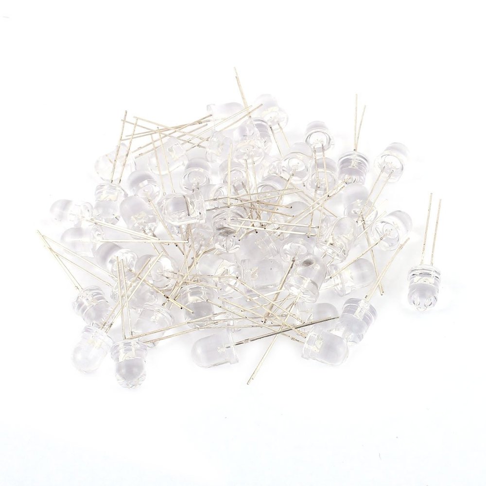 Aexit 50 Pcs Surveillance Video Equipment Low Power 850 Nano IR Infrared LED Diode SD-DR814C8 for Video Transmission Systems CCTV Camera