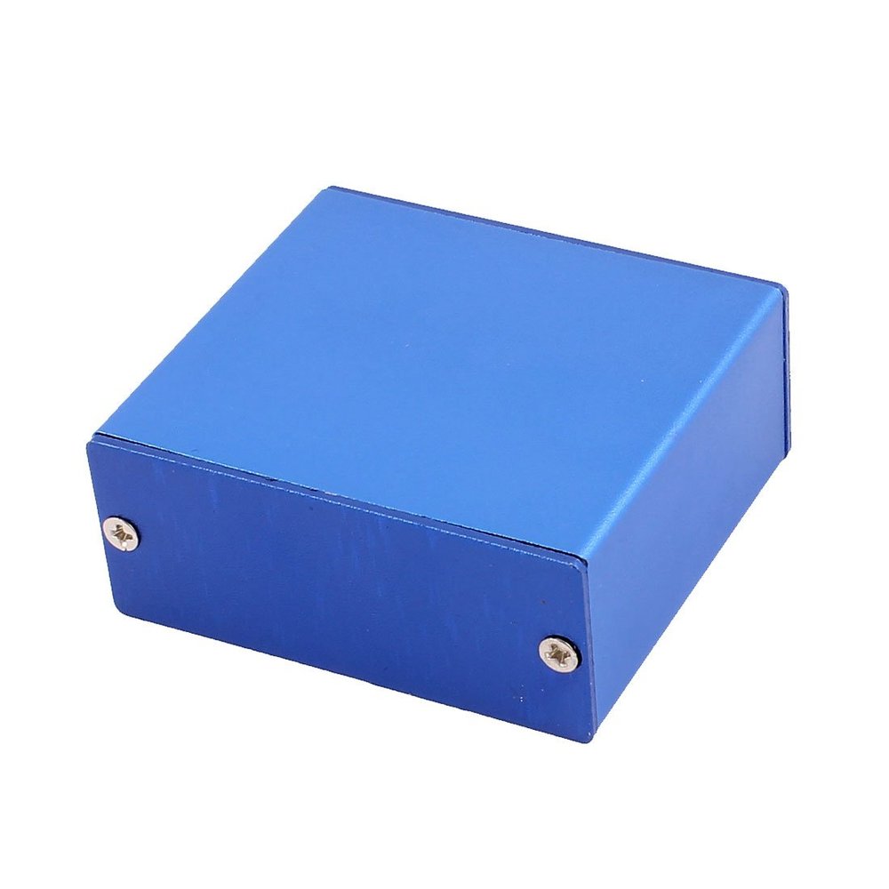 Aexit 58 x Audio & Video Accessories 53 x 24mm Multi-Purpose Extruded Aluminum Enclosure Electronic Connectors & Adapters Box Blue