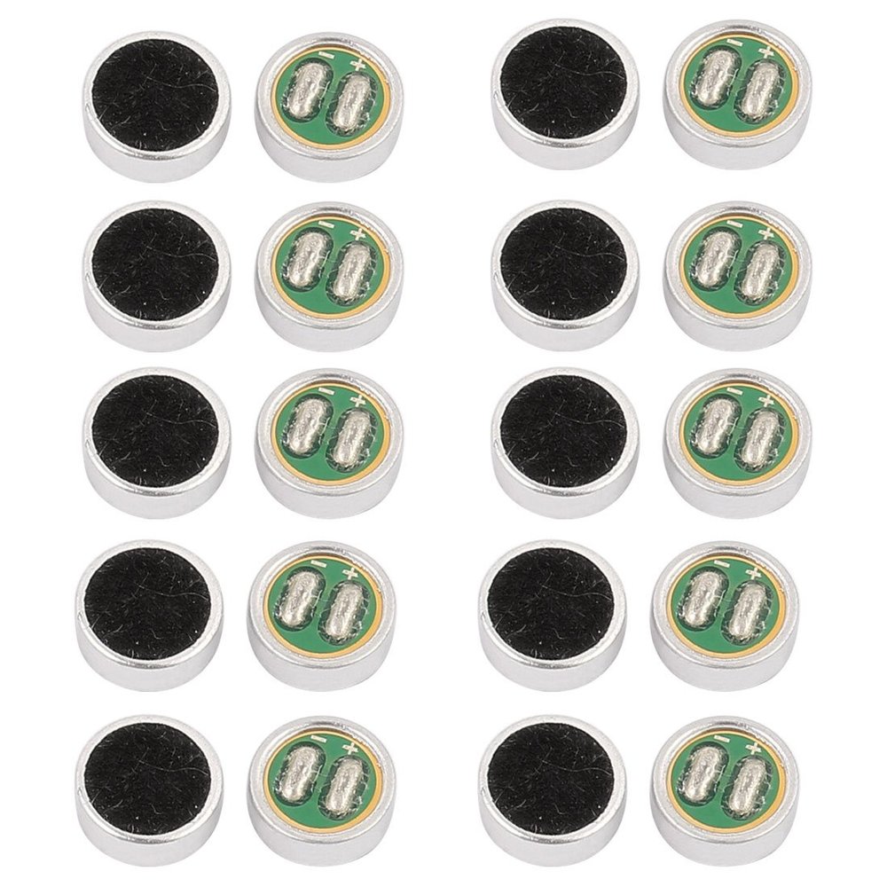 Aexit 20Pcs 6mm Speakers x 2.2mm Capacitive Electret Microphone Pickup Satellite Speakers 30-44DB Sensitivity