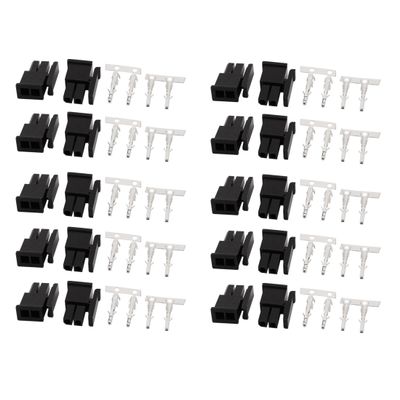 Aexit 20Set 3.0mm Audio & Video Accessories 2P Plastic SM Female Housing Crimp Terminal Connectors & Adapters Connector Black