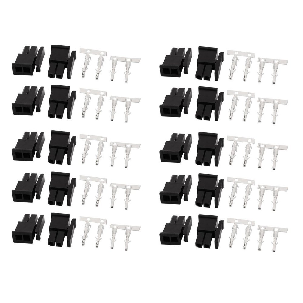 Aexit 20Set 3.0mm Audio & Video Accessories 2P Plastic SM Female Housing Crimp Terminal Connectors & Adapters Connector Black