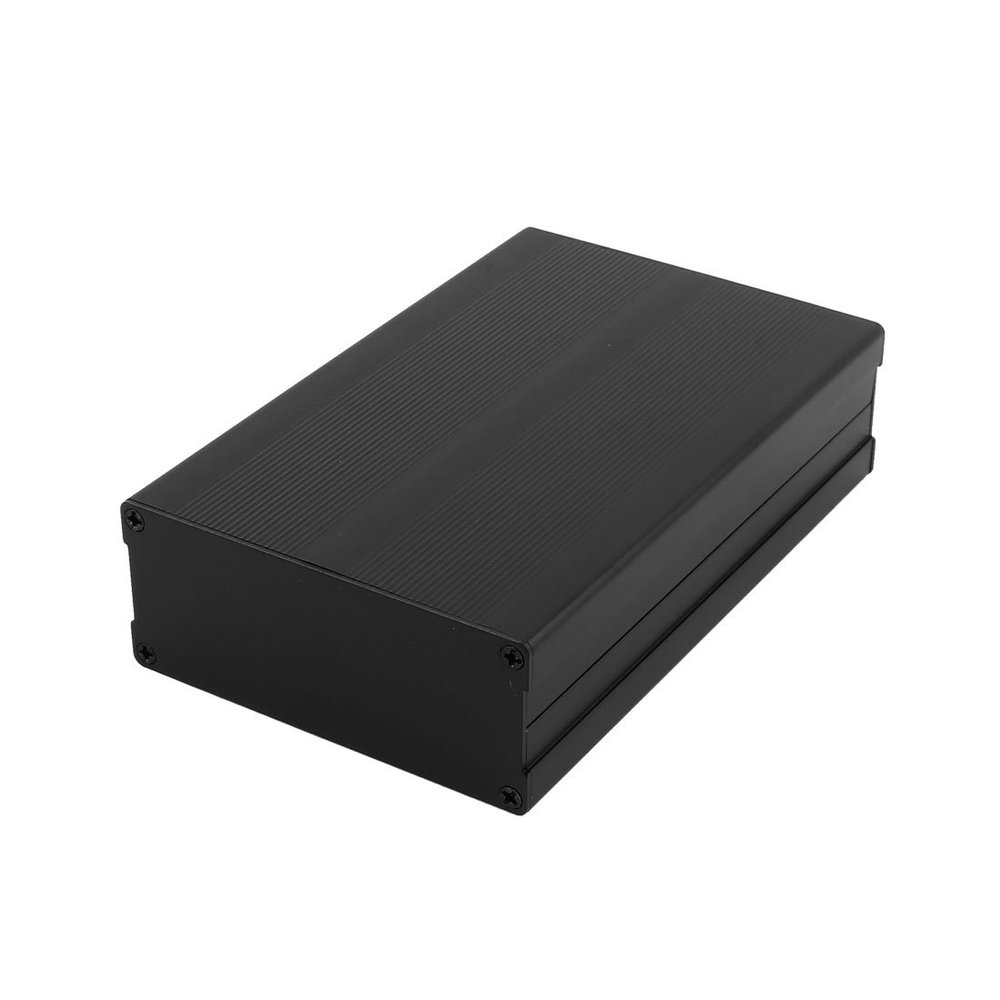 Aexit 153 x Audio & Video Accessories 97 x 40mm Multi-Purpose Electronic Extruded Aluminum Enclosure Connectors & Adapters Box Black