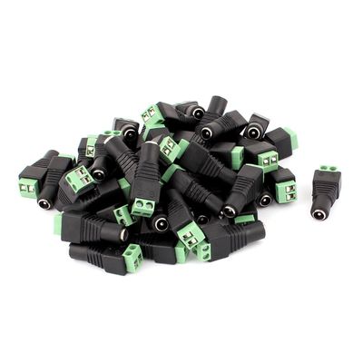 Aexit 50Pcs 2.1 Audio & Video Accessories x 5.5mm DC Power Famale Jack Socket Connector for CCTV Connectors & Adapters Camera Cable