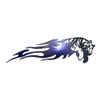 Tiger Flames Big Cat Splash - Vinyl Decal Sticker - 9" x 2.55" - Galaxy view 1