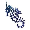 Tribal Sea Horse Seahorse - Vinyl Decal Sticker - 2.75" x 3.75" - Galaxy view 1