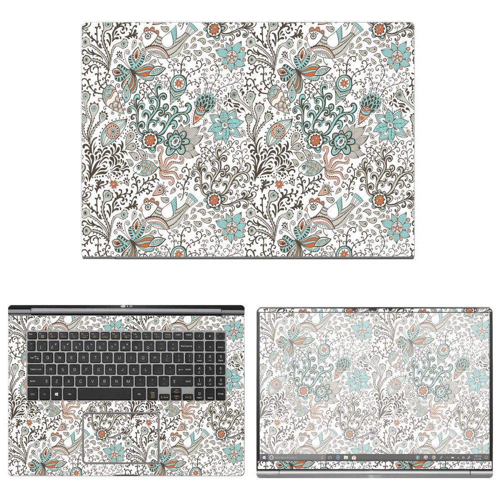 Decalrus - Protective Decal Floral Skin Sticker for LG Gram 17Z990 (17.3" Screen) case Cover wrap LGgram17_17Z990-175