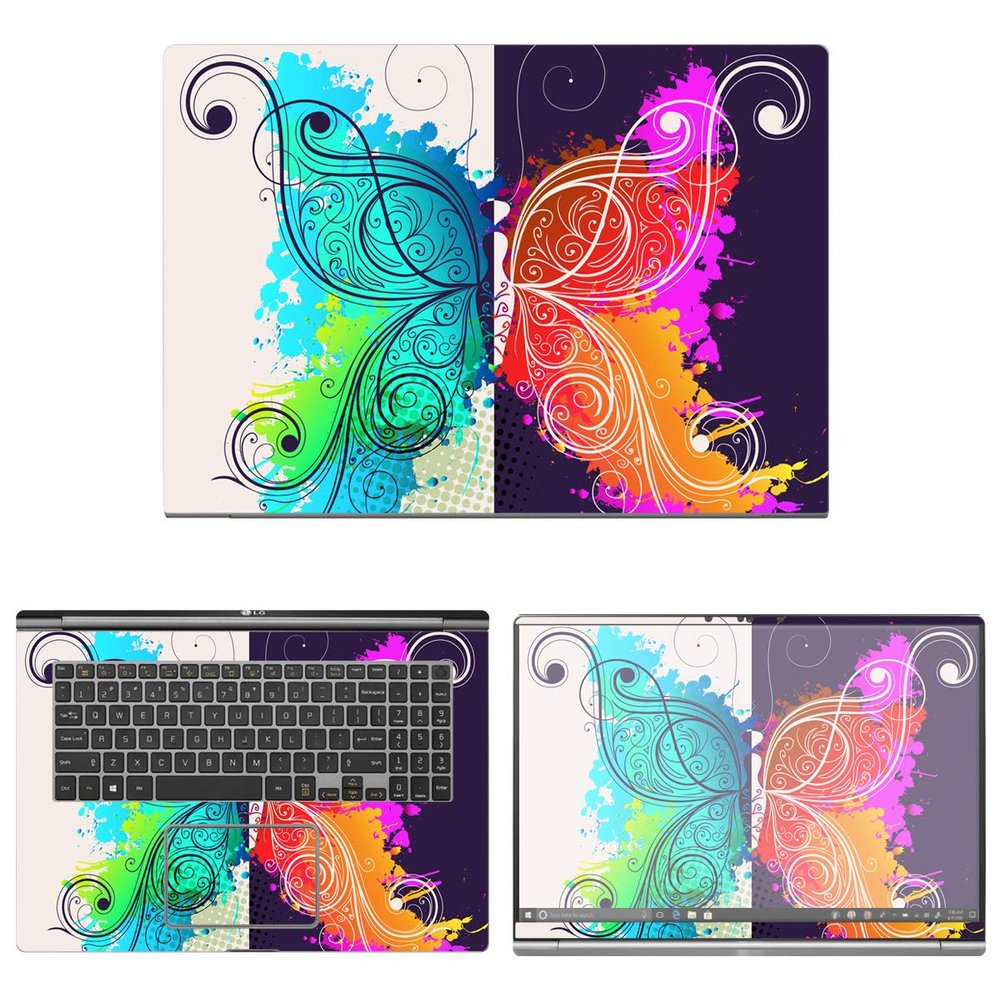 Decalrus - Protective Decal Butterfly Skin Sticker for LG Gram 17Z990 (17.3" Screen) case Cover wrap LGgram17_17Z990-5