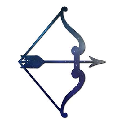 Bow Arrow Archery - Vinyl Decal Sticker - 12" x 15.25" - Galaxy