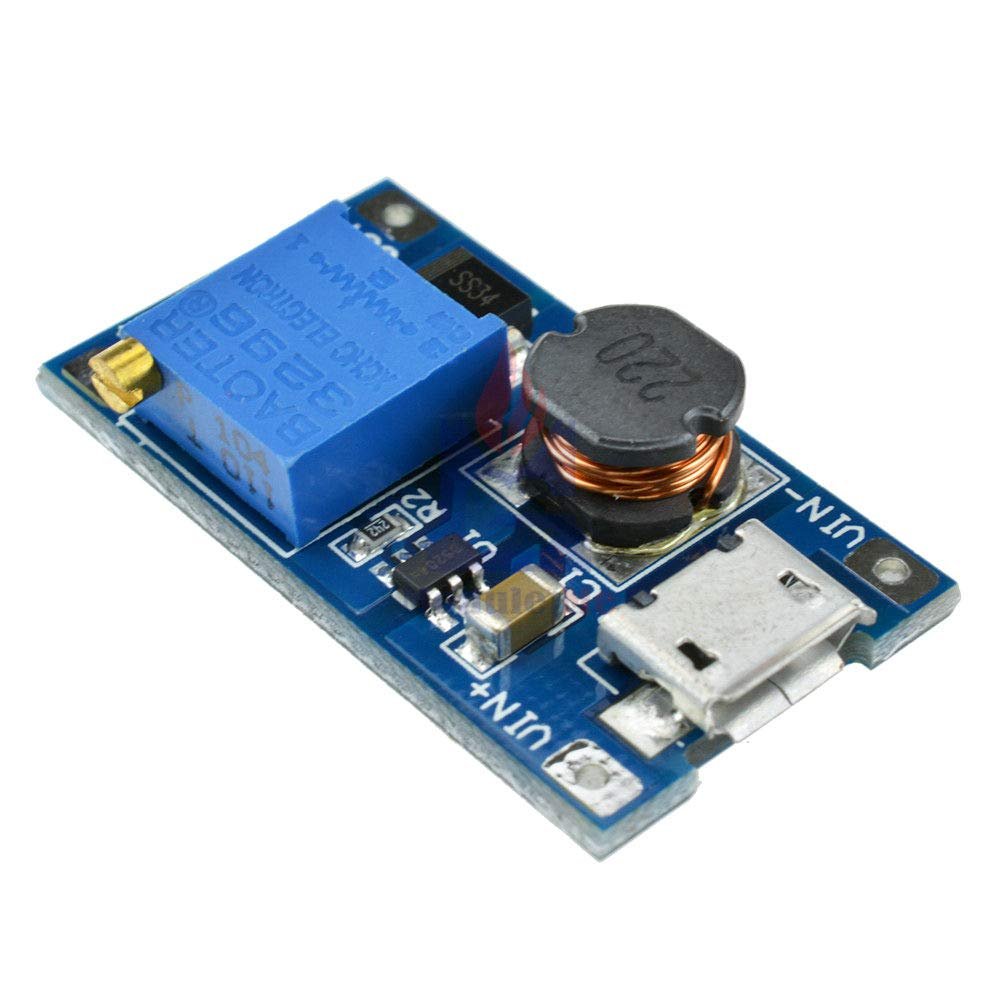 10Pcs 2A Max DC-DC Step Up Power Module MT3608 Micro USB 2-24V to 28V Adjustable Booster for Arduino Replace XL6009