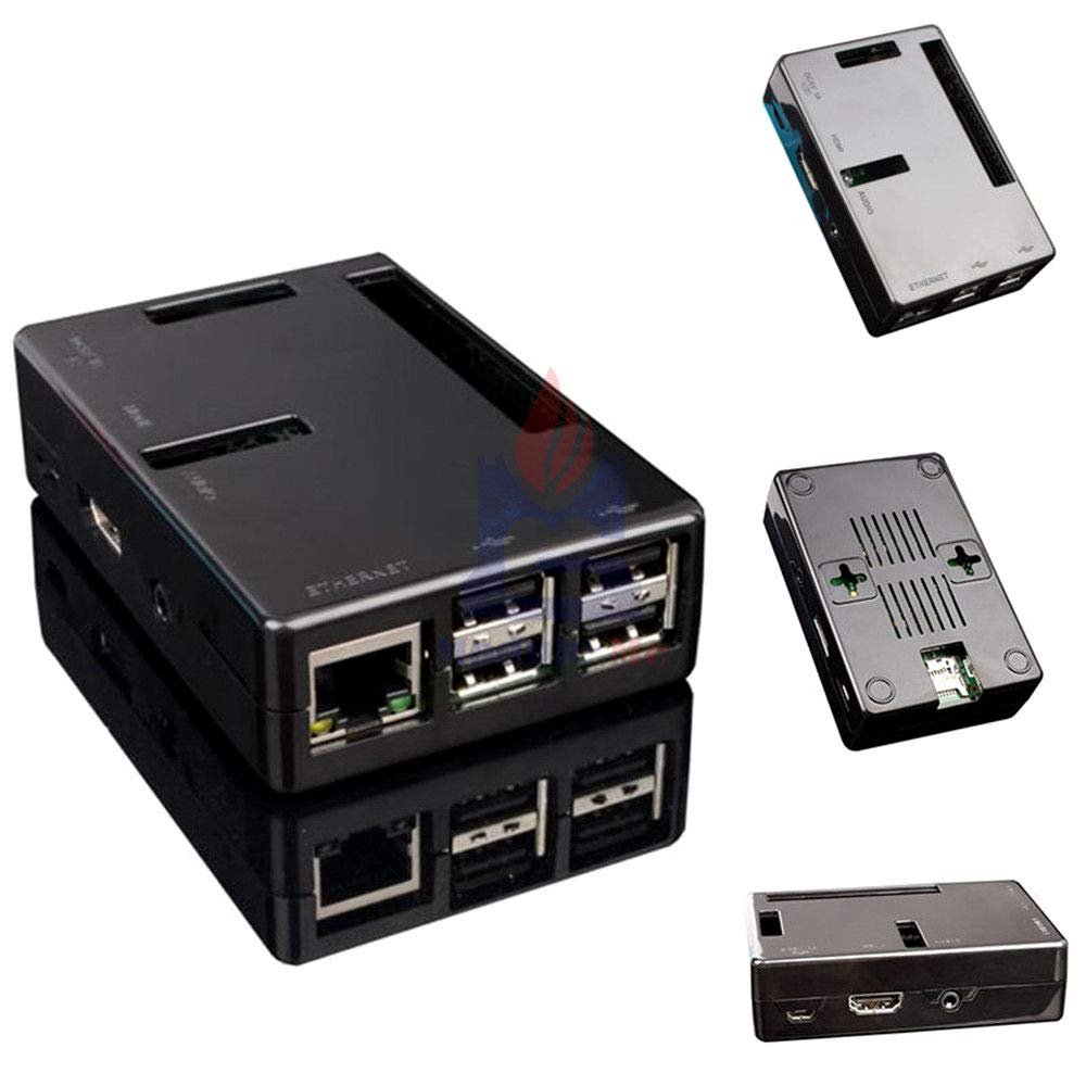 Black ABS V2 Case Enclosure to All Ports for Raspberry Pi 2 Model B