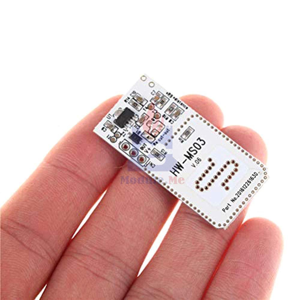 Paialu High Performance Motion Sensor Module HW-MS03, 2.4-5.8 GHz Radar Sensor for Arduino, Includes Mounting Bracket and Screws, Ideal for Motion Detection