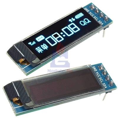 Paialu 0.91" 0.91 inch SSD1306 I2C IIC Interface Serial Blue OLED LCD Display Module Board LCD Screen for Arduino 128x32 128 32 12832