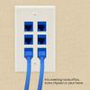 Beszin 6 Port Keystone Jack Wall Plate with Smooth Face (10-Pack, White) view 4