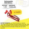 1.2V 1200mAh Exell Emergency Lighting Battery for Lithonia ELB1210N, ELB1P201N, ELB1P201N2, ELB1P2901N, LQMSW3R12277ELW, Saft 16440, ANIC1169 CUSTOM-33 view 4