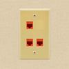 Beszin Blank Keystone Jack Inserts Snap-in Wall Plate Inserts (50-Pack, Ivory) view 4