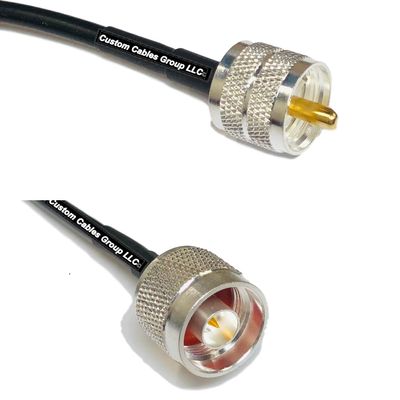 10 feet RFC195 KSR195 Silver Plated PL259 UHF Male to N Male RF Coaxial Cable