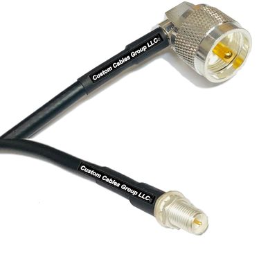 10 feet RFC195 KSR195 Silver Plated UHF Male Angle to RP-SMA Female RF Coaxial Cable