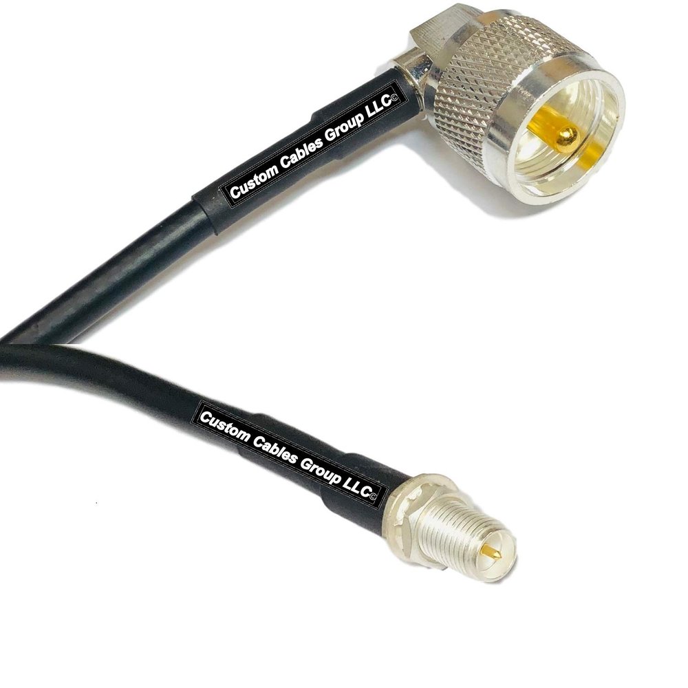 10 feet RFC195 KSR195 Silver Plated UHF Male Angle to RP-SMA Female RF Coaxial Cable