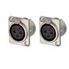 Davitu 20Pcs/lot Metal XLR 3 Pin Female Chassis Mount Socket for wall plate view 1