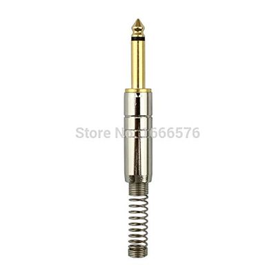 Davitu Wholesale 10pcs/lot male 1/4" mono 6.35mm PLUG FOR MIC Microphone Speaker 5004#