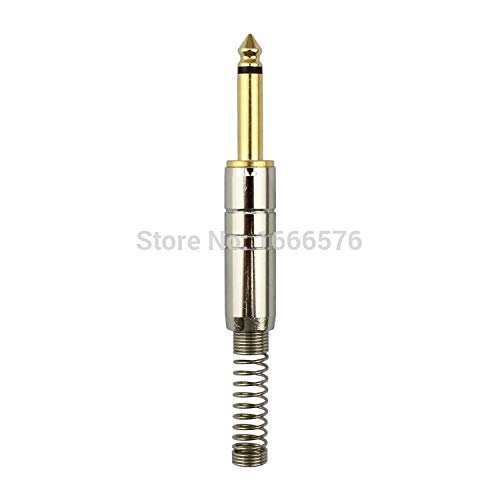 Davitu Wholesale 10pcs/lot male 1/4" mono 6.35mm PLUG FOR MIC Microphone Speaker 5004#