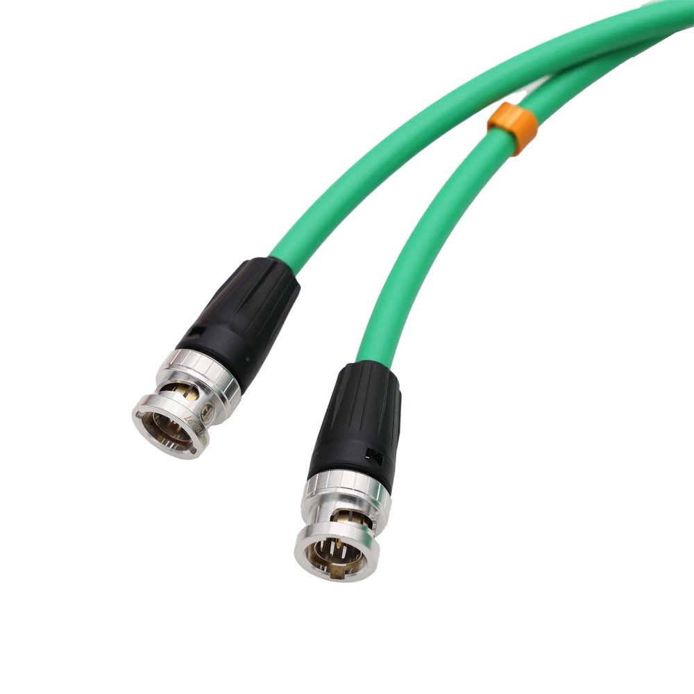 HangTon 12G 4K 60P SDI BNC Coaxial Video Cable for Sony SmallHD Blackmagic Komodo Alexa Atomos Broadcast Camera Monitor (30cm, Green)
