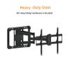 Amazon Basics Heavy Duty Extension Dual Arm, Full Motion Articulating TV Mount with Tilt and Swivel for 37" to 80" TVs up to 132 lbs, VESA Compatible, Fits LED LCD OLED Flat Curved Screens, Black view 3
