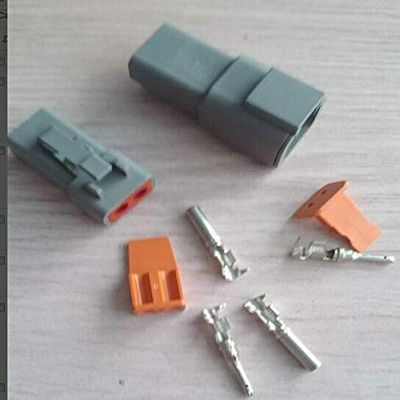 Davitu Waterproof Electrical Wire Connector Plug Deutsch Style Enhanced Seal Shrink Boot Adapter DTP06-2S DTP04-2P