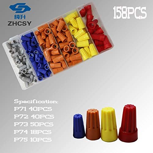 Davitu 158 Piece/lot screw on wire connector from 22-10AWG P71 P72 P73 P74 P76 mixed in box